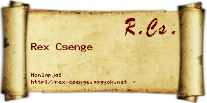 Rex Csenge névjegykártya