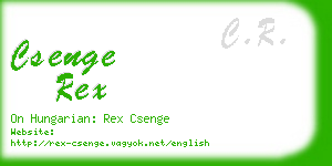 csenge rex business card